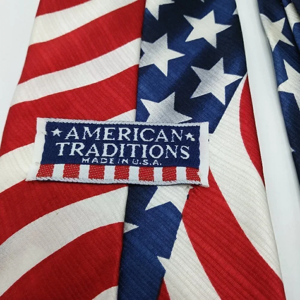 American Traditions American Flag Tie - USA Made